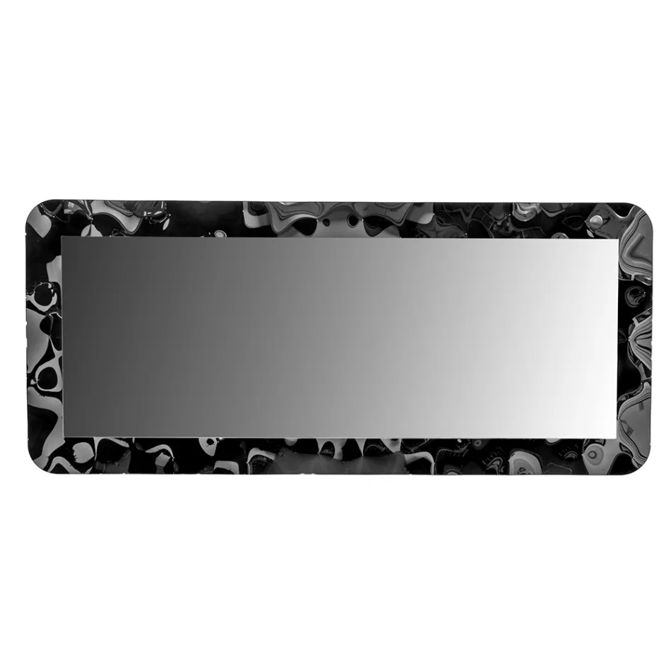 Zakřivené skleněné zrcadlo s tekutým efektem a podsvícením - Excelsior Viadurini