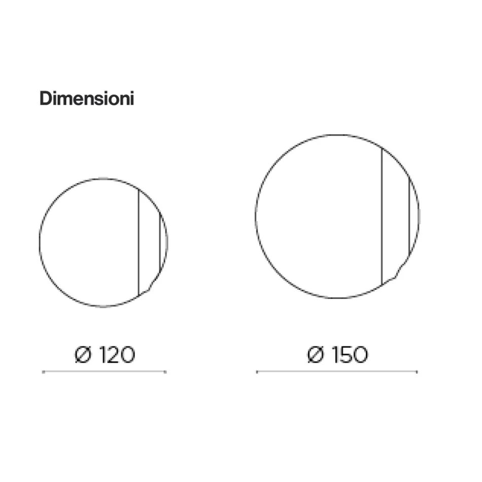 Zrcadlo z taveného skla Wave vyrobené v Itálii - Candida Viadurini