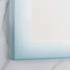 Moderní zrcadlo s mléčného skla hranami, LED osvětlení, Ady Viadurini