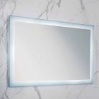 Moderní zrcadlo s mléčného skla hranami, LED osvětlení, Ady Viadurini