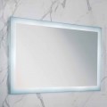 Moderní zrcadlo s mléčného skla hranami, LED osvětlení, Ady