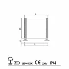 Moderní koupelna zrcadlo s LED světly, L1200xh.900 mm, Agata Viadurini
