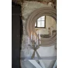 Moderní kruhové nástěnné zrcadlo v barevné železo vyrobené v Itálii - Oregano Viadurini