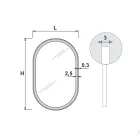 Oválné zrcadlo s kovovým rámem a světly Made in Italy - Mozart Viadurini