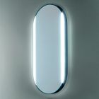 Oválné koupelnové zrcadlo s bočními světly Made in Italy - Albert Viadurini