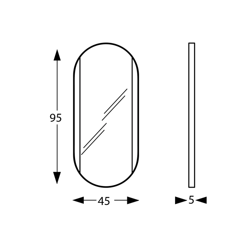 Oválné koupelnové zrcadlo s bočními světly Made in Italy - Albert Viadurini