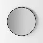 Podsvícené nástěnné zrcadlo s černým rámem Made in Italy - Riflessi Viadurini