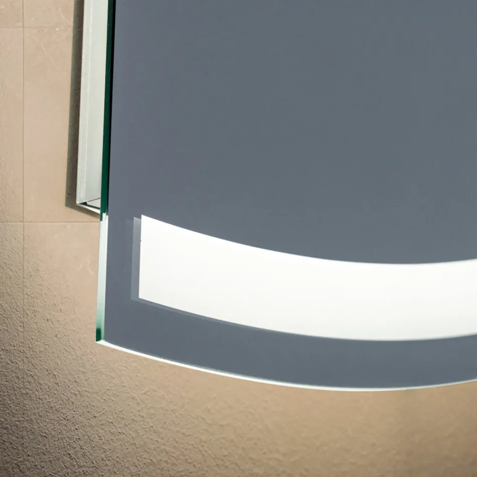 Podsvícené zrcadlo s nepřerušovaným LED páskem - Excelsior Viadurini