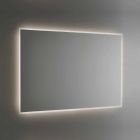 Podsvícené koupelnové zrcadlo s pískovaným rámem vyrobené v Itálii - Floriana Viadurini