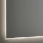 Podsvícené koupelnové zrcadlo s pískovaným rámem vyrobené v Itálii - Floriana Viadurini