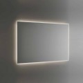 Podsvícené koupelnové zrcadlo s pískovaným rámem vyrobené v Itálii - Floriana