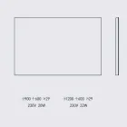 Podsvícené nástěnné zrcadlo s ocelovým rámem vyrobené v Itálii - Tundra Viadurini