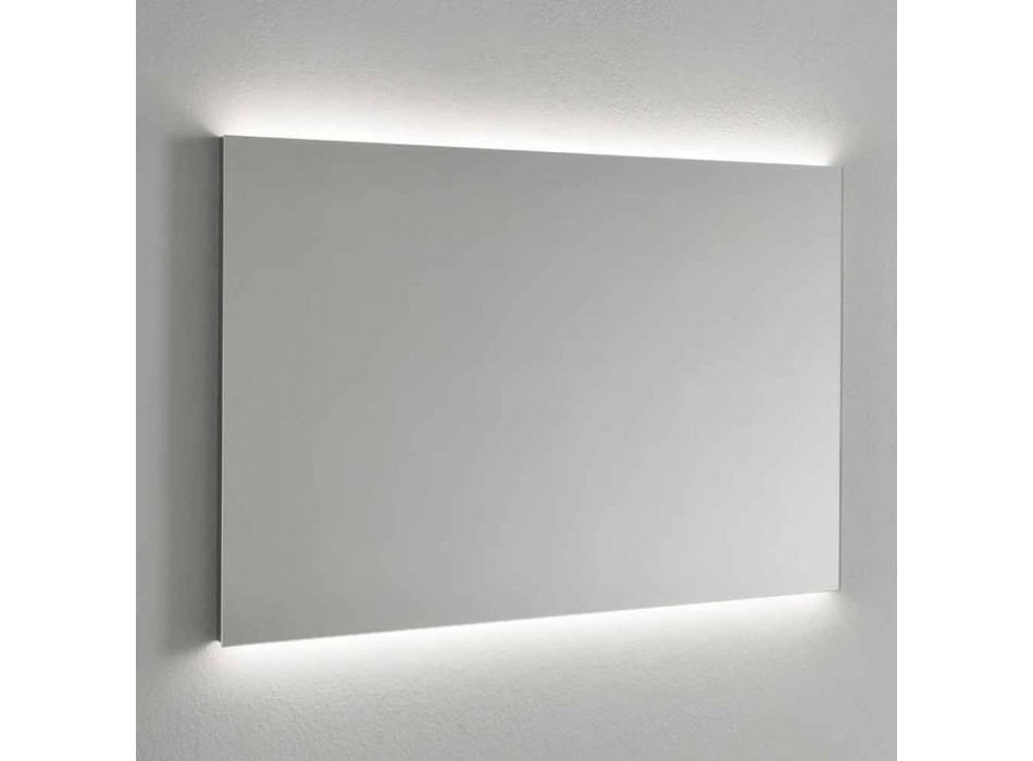 Podsvícené nástěnné zrcadlo s ocelovým rámem vyrobené v Itálii - Tundra Viadurini