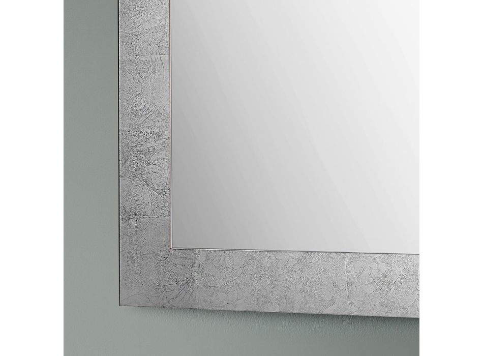 Obdélníkové nástěnné zrcadlo se stříbrným, zlatým nebo měděným skleněným rámem - Stileo Viadurini