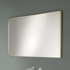 Obdélníkové nástěnné zrcadlo s bronzovým, černým, platinovým nebo měděným rámem - Renga Viadurini