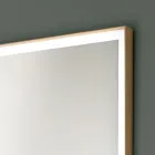 Obdélníkový nástěnný zrcadlový kovový rám různých barev a LED světla - Renga Viadurini