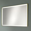 Obdélníkový nástěnný zrcadlový kovový rám různých barev a LED světla - Renga