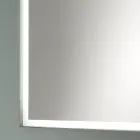 Obdélníkový nástěnný zrcadlový kovový rám různých barev a LED světla - Renga Viadurini