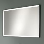 Obdélníkový nástěnný zrcadlový kovový rám různých barev a LED světla - Renga Viadurini