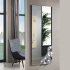 Obdélníkové zrcadlo s rohem z taveného skla vyrobené v Itálii - Adelinda Viadurini