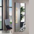 Obdélníkové zrcadlo s rohem z taveného skla vyrobené v Itálii - Adelinda