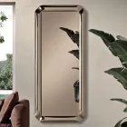 Obdélníkové zrcadlo s rámem z litého křišťálu vyrobené v Itálii - Belinda Viadurini