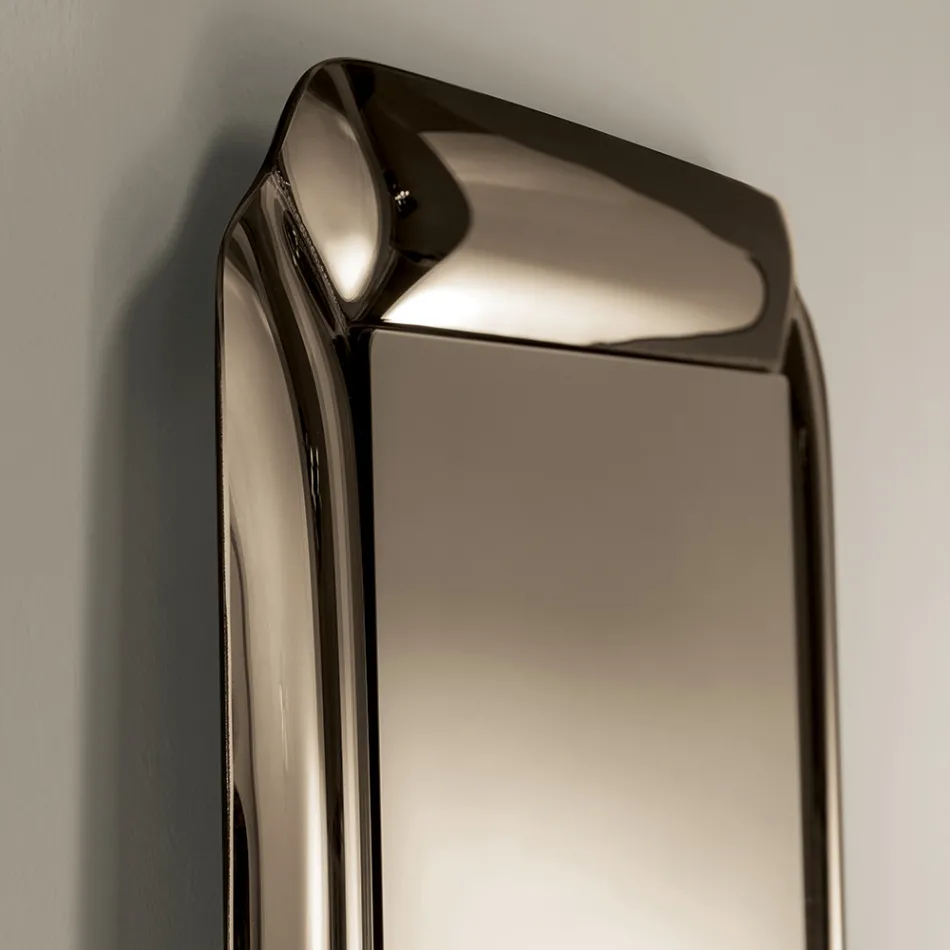 Obdélníkové zrcadlo s rámem z litého křišťálu vyrobené v Itálii - Belinda Viadurini