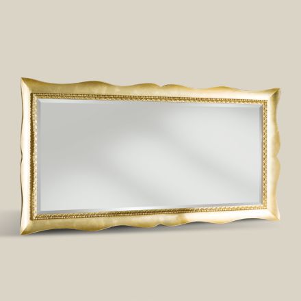 Obdélníkové zrcadlo s klasickým tvarovaným rámem Made in Italy - Lara Viadurini