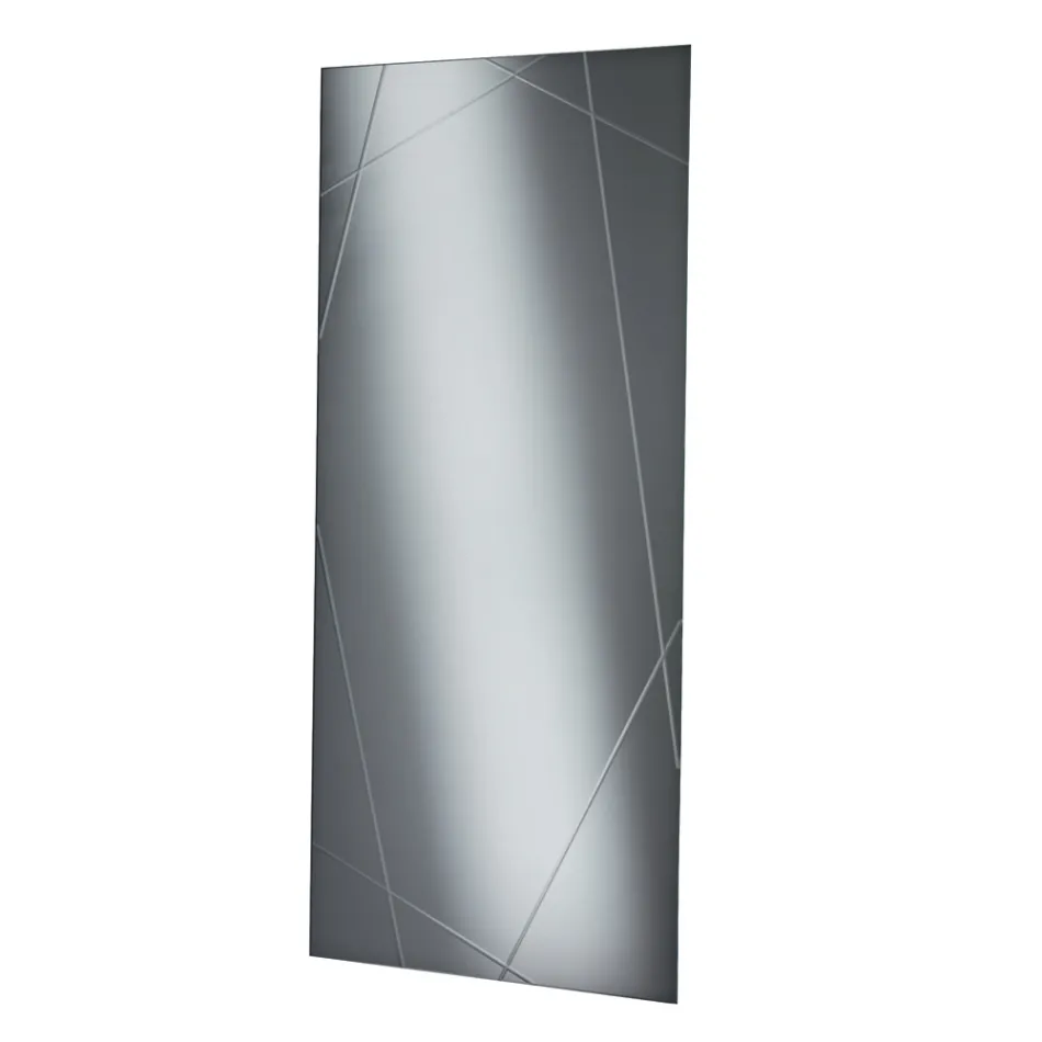 Obdélníkové zrcadlo s laserovým gravírováním vyrobené v Itálii - Alberta Viadurini