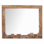 Moderní obdélníkové nástěnné zrcadlo z akáciového dřeva a zrcadlo - Eloise Viadurini