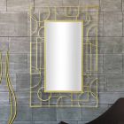 Moderní designové obdélníkové železné nástěnné zrcadlo - Plinio Viadurini
