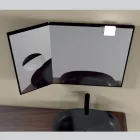 Obdélníkové dřevěné zrcadlo a zvětšovací zrcadlo Made in Italy - Curie Viadurini