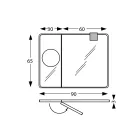 Obdélníkové dřevěné zrcadlo a zvětšovací zrcadlo Made in Italy - Curie Viadurini