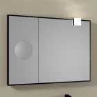 Obdélníkové dřevěné zrcadlo a zvětšovací zrcadlo Made in Italy - Curie Viadurini