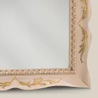 Obdélníkové bílé dřevěné zrcadlo klasického stylu Made in Italy - Florence Viadurini