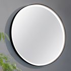 Kulaté nástěnné zrcadlo s kovovým rámem různých barev a LED světlem - Renga Viadurini