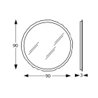 Kulaté zrcadlo s integrovaným LED osvětlením Made in Italy - Vinci Viadurini