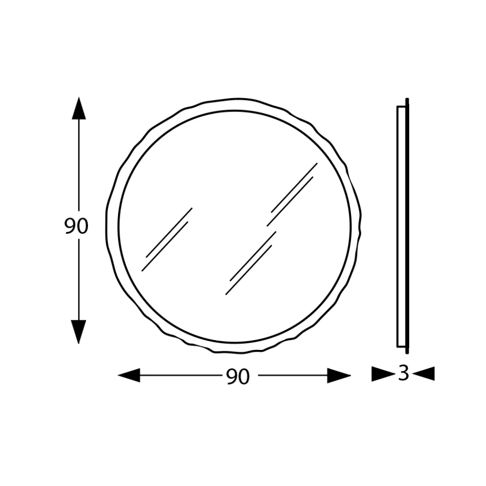 Kulaté zrcadlo s integrovaným LED osvětlením Made in Italy - Vinci Viadurini