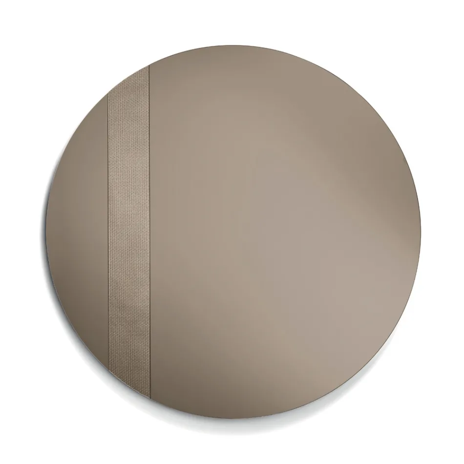 Kulaté zrcadlo se síťovanou vložkou Vyrobeno v Itálii - Brigitta Viadurini