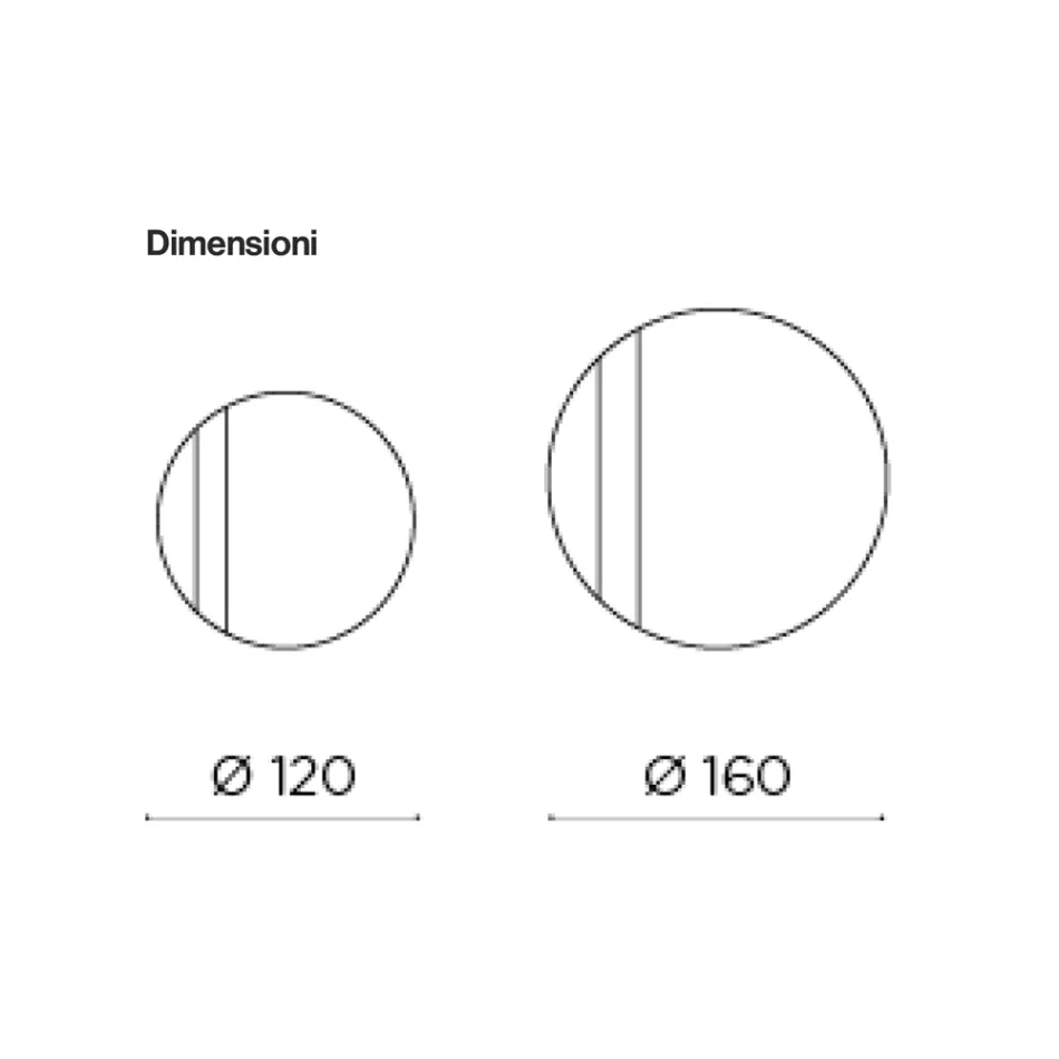 Kulaté zrcadlo se síťovanou vložkou Vyrobeno v Itálii - Brigitta Viadurini