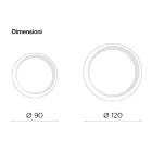 Kulaté nástěnné zrcadlo s pískovanou dekorací Vyrobeno v Itálii - Annamaria Viadurini