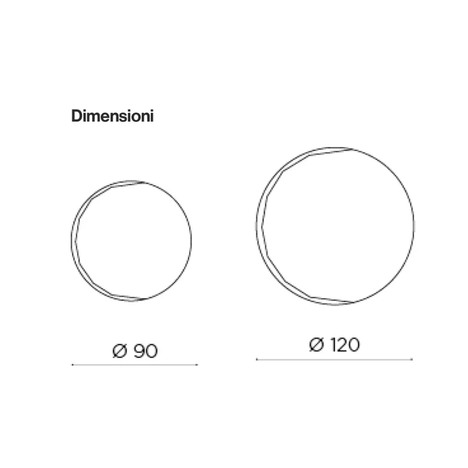 Kulaté nástěnné zrcadlo s bočním broušením Vyrobeno v Itálii - Andreina Viadurini