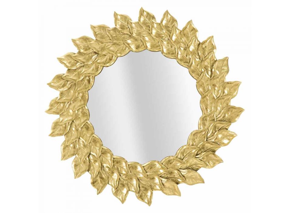 Moderní designové kulaté nástěnné zrcadlo se železným rámem - Seneca Viadurini