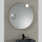 Kulaté dřevěné zrcadlo a zvětšovací zrcadlo Made in Italy - Marie Viadurini
