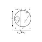 Kulaté dřevěné zrcadlo a zvětšovací zrcadlo Made in Italy - Marie Viadurini