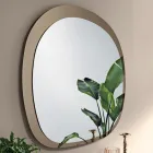 Tvarované zrcadlo vyrobené ze dvou překrývajících se skleněných panelů vyrobené v Itálii - Alida Viadurini