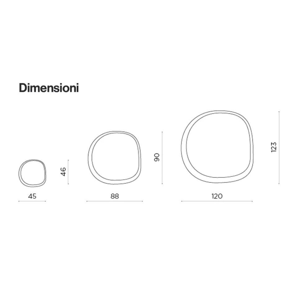Tvarované zrcadlo vyrobené ze dvou překrývajících se skleněných panelů vyrobené v Itálii - Alida Viadurini
