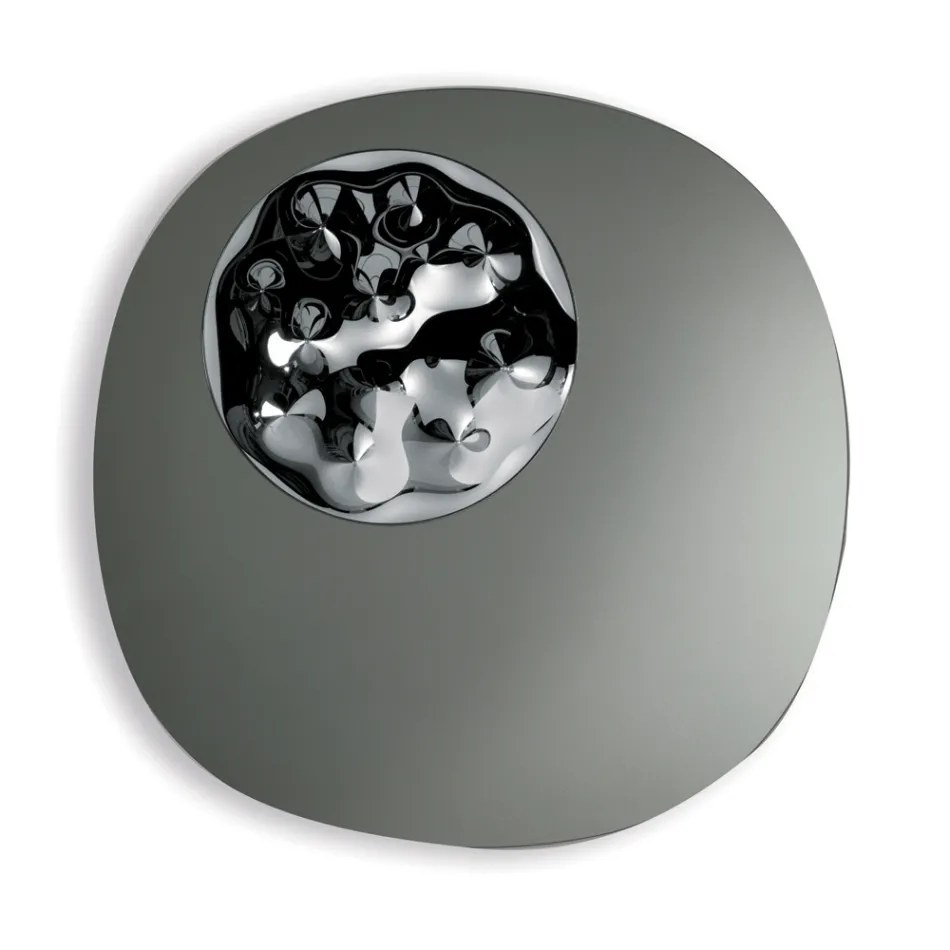 Tvarované zrcadlo s vlnitou skleněnou vložkou Vyrobeno v Itálii - Adalberta Viadurini