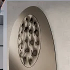 Tvarované zrcadlo s vlnitou skleněnou vložkou Vyrobeno v Itálii - Adalberta Viadurini