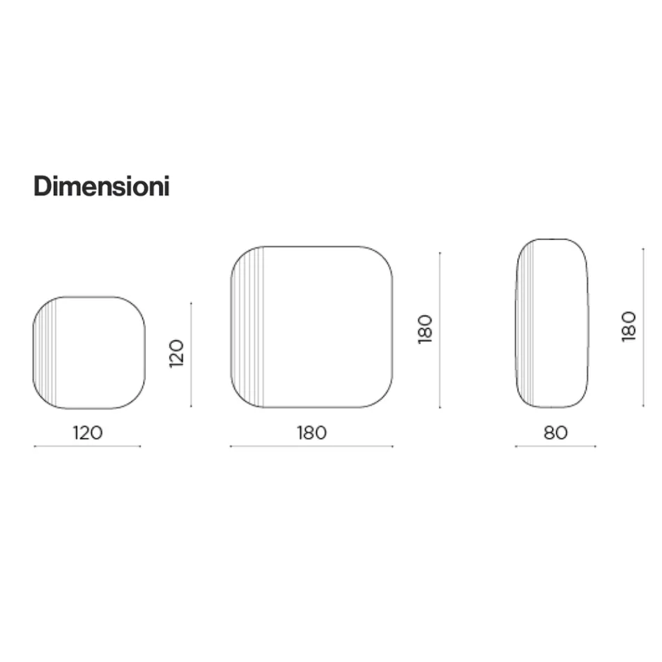 Tvarované zrcadlo s pruhovanou vložkou Vyrobeno v Itálii - Alessia Viadurini